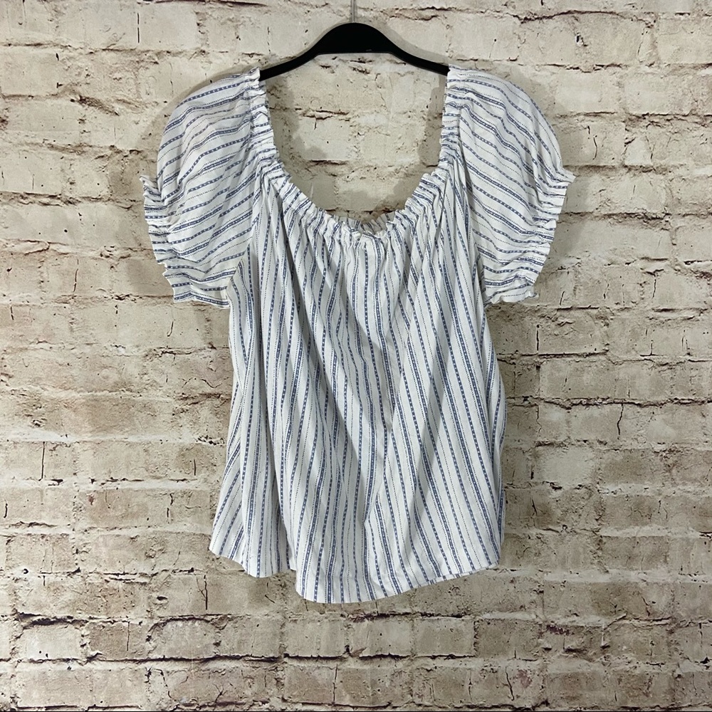 H&M short sleeve wide neck off the shoulder top XL